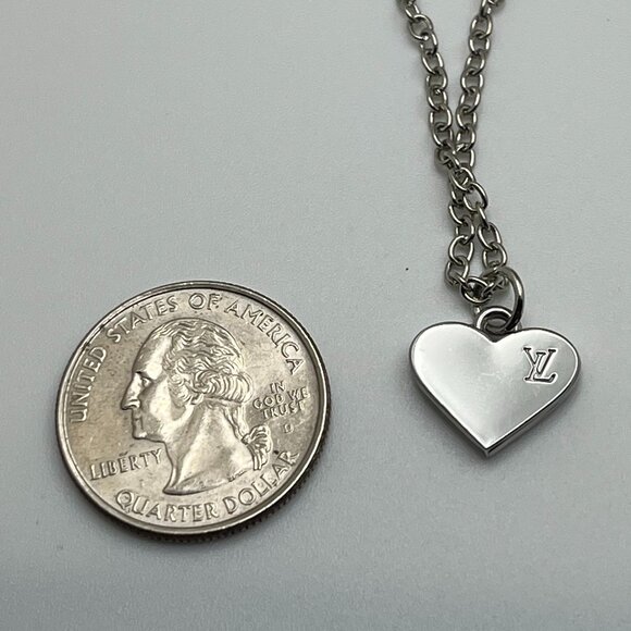 Upcycled Louis Vuitton Zipper Pull / Charm Pendant on Chain Necklace - Picture 4 of 4